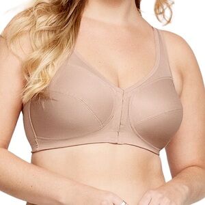 - Glamorise 44F Posture Back Support Nude Bra! NEW!